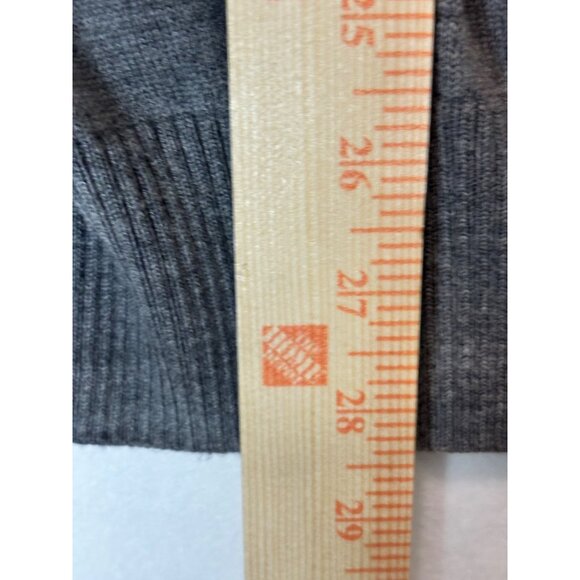 Banana Republic Extra Fine Merino Wool V-Neck Sweater Gray Size L - Picture 6 of 14